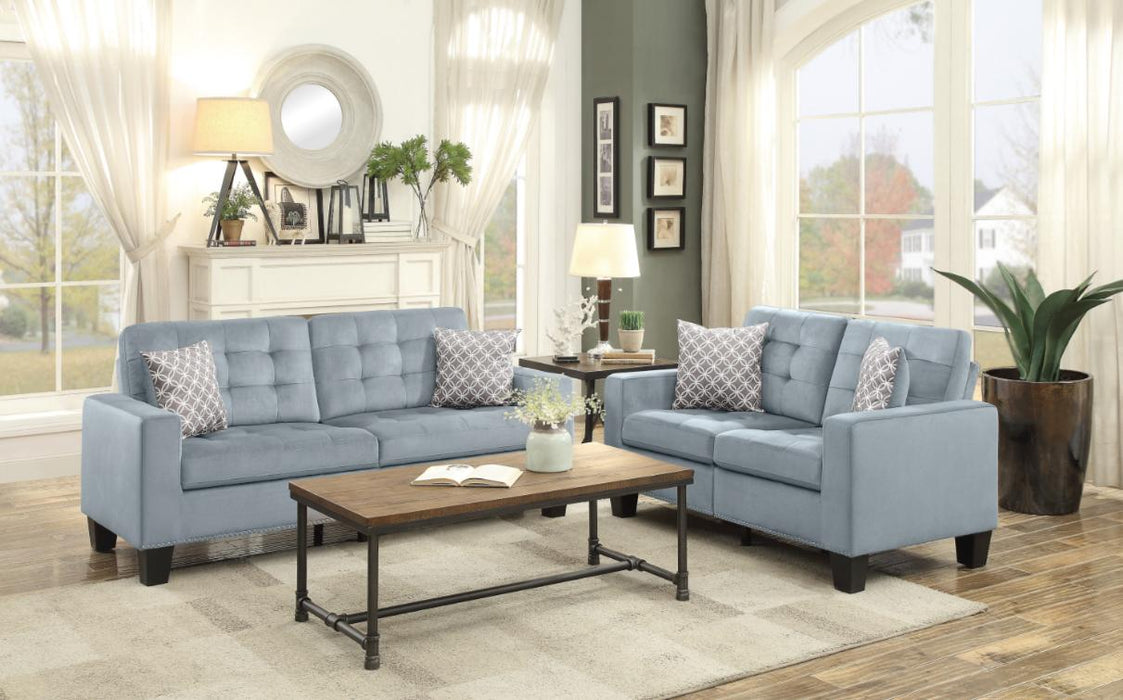 Homelegance Furniture Lantana Loveseat in Gray 9957GY-2