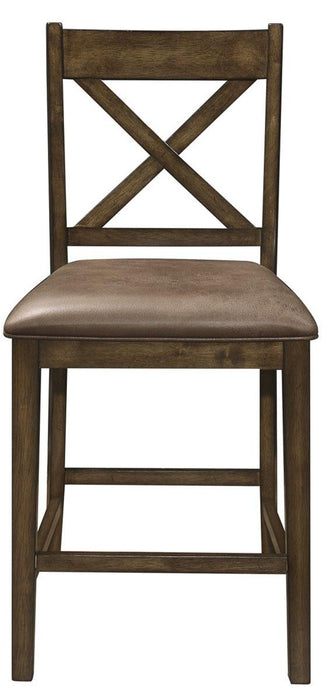 Homelegance Furniture Levittown Counter Height Chair in Brown (Set of 2) 5757-24