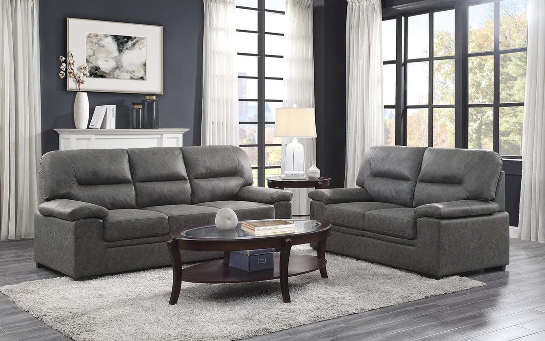 Homelegance Furniture Michigan Loveseat in Dark Gray 9407DG-2