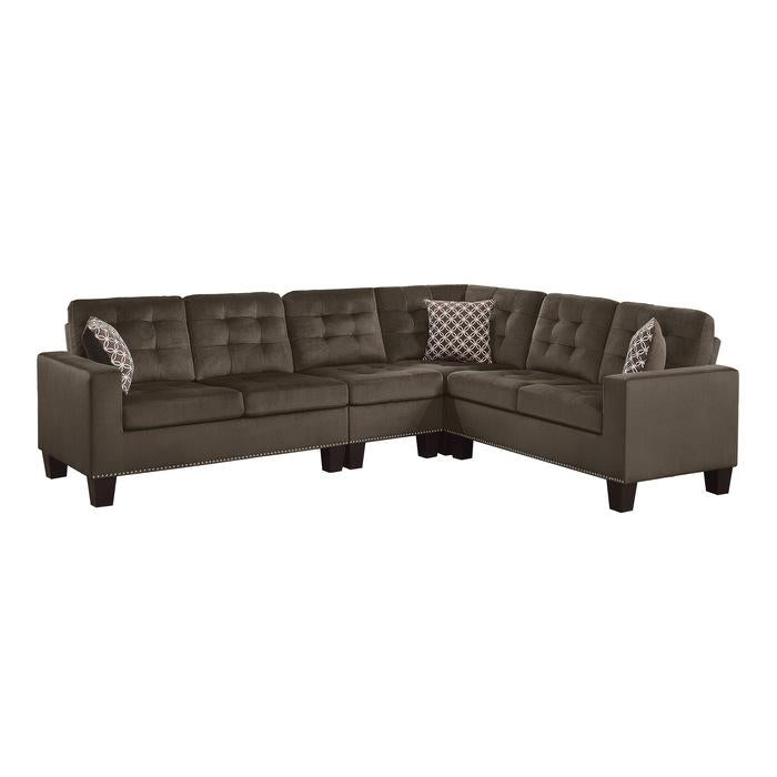 Lantana 2-Piece Reversible Sectional in Chocolate 9957CH*SC