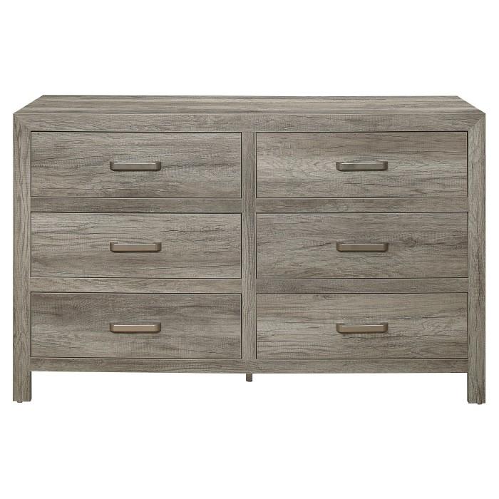 Mandan 6 Drawer Dresser in Weathered Gray 1910GY-5