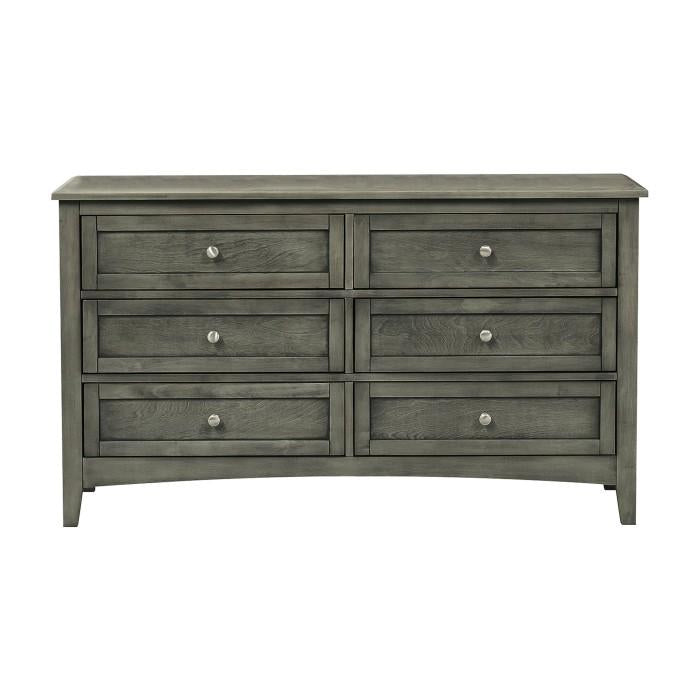 Garcia 6 Drawer Dresser in Gray 2046-5