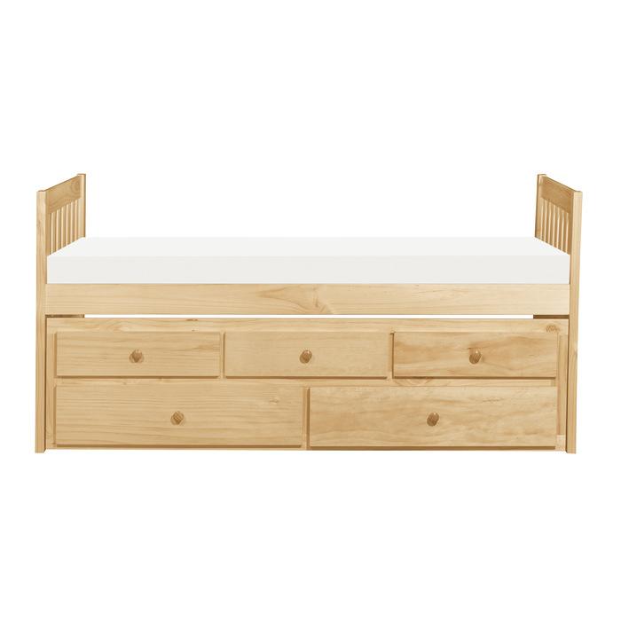 Bartly Twin/Twin Trundle Bed w/ 2 Storage Drawers in Natural B2043PR-1*
