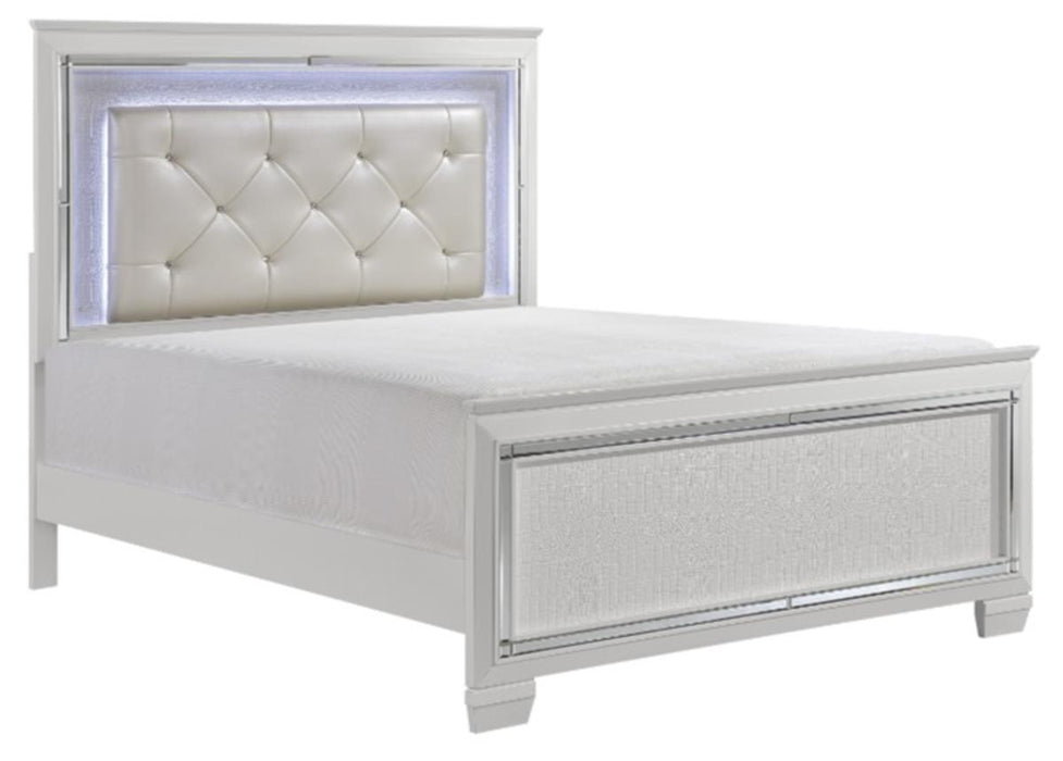 Allura King Panel Bed in White 1916KW-1EK* - Nick's Furniture (IL)