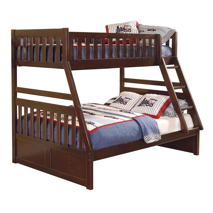 Rowe Twin/Full Bunk Bed w/ Trundle in Dark Cherry B2013TFDC-1*T
