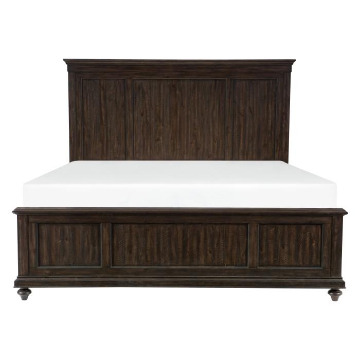 Cardona Queen Panel Bed in Driftwood Charcoal 1689-1* - Nick's Furniture (IL)