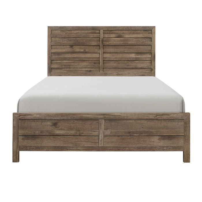 Mandan Full Panel Bed in Weathered Pine 1910F-1*