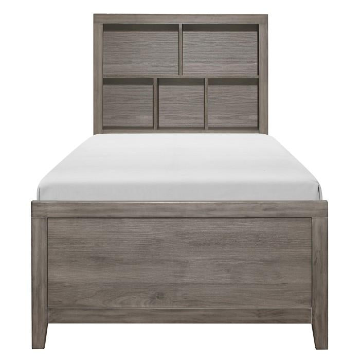 Woodrow Twin Platform Bed in Gray 2042NBT-1*