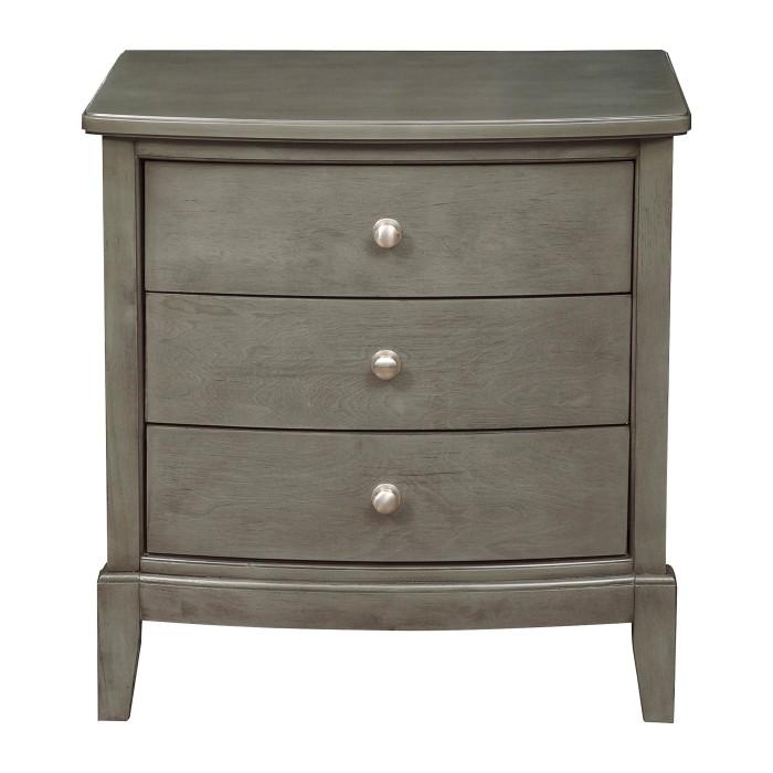 Cotterill 3 Drawer Nightstand in Gray 1730GY-4