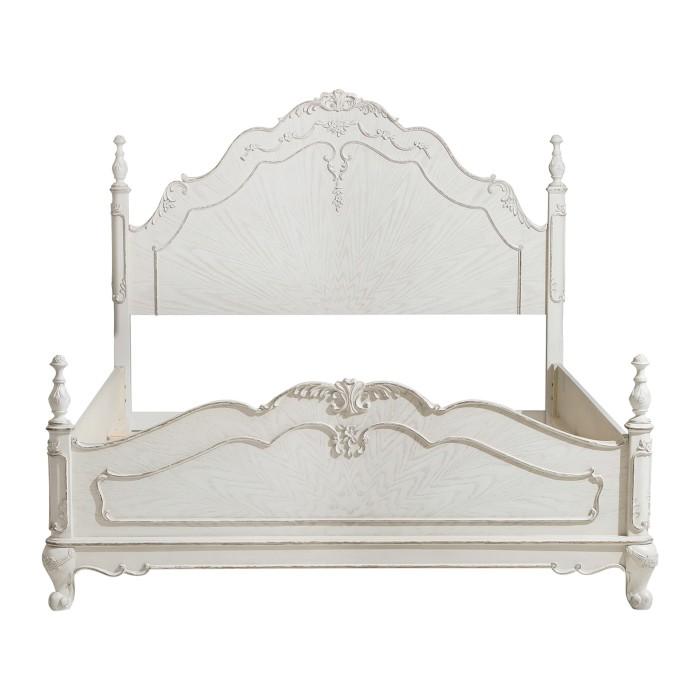 Cinderella Full Poster Bed in Antique White 1386FNW-1*