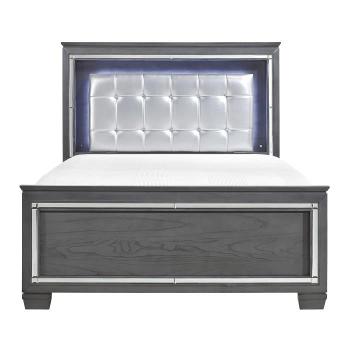 Allura Full Panel Bed in Gray 1916FGY-1*