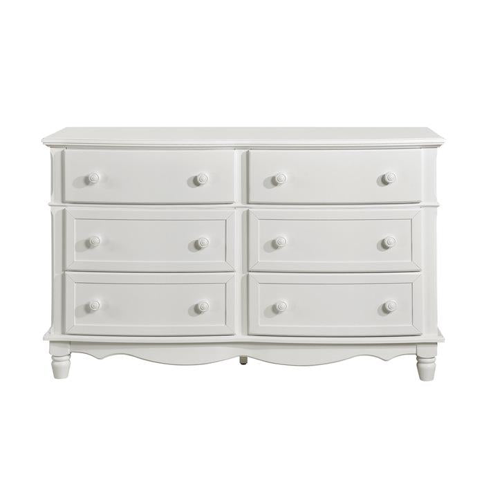 Clementine 6 Drawer Dresser in White B1799-5