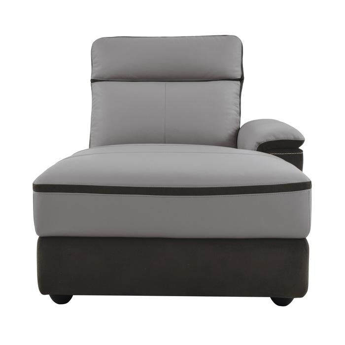 Laertes Right Side Chaise in Taupe Gray 8318-5R