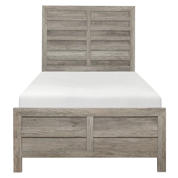 Mandan Twin Panel Bed in Weathered Gray 1910GYT-1*