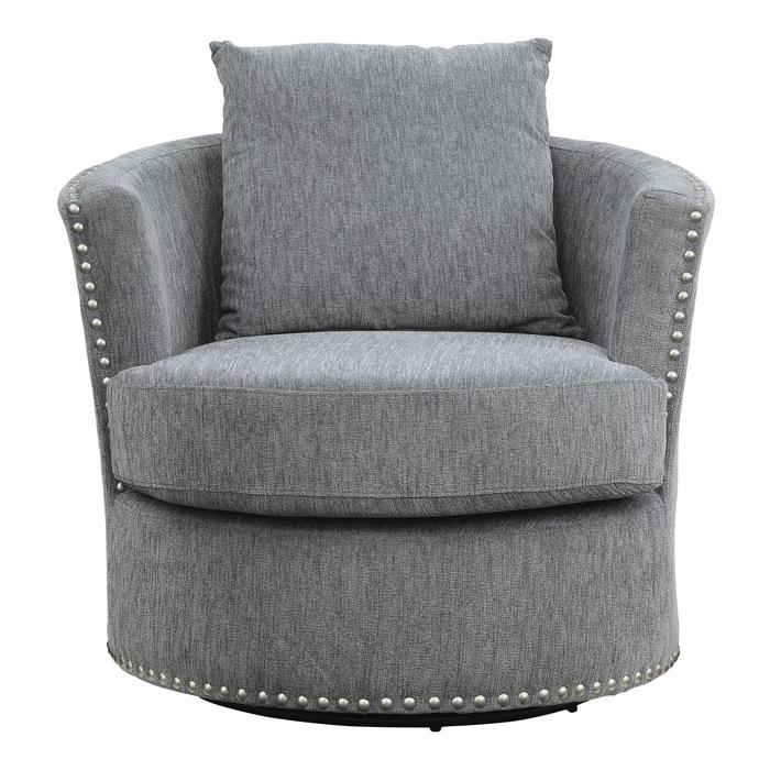 Morelia Swivel Chair in Dark Gray 9468DG-1