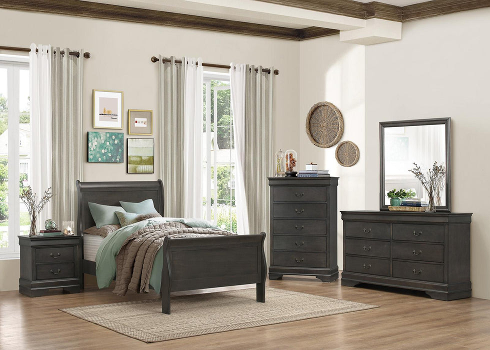 Mayville Twin Sleigh Bed in Gray 2147TSG-1 - Nick's Furniture (IL)