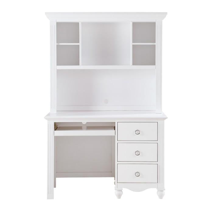 Meghan Writing Hutch/ Desk Set in White 2058WH-14*