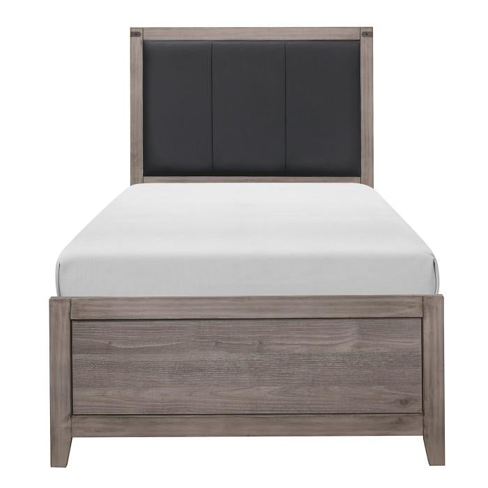 Woodrow Twin Panel Bed in Gray 2042T-1*
