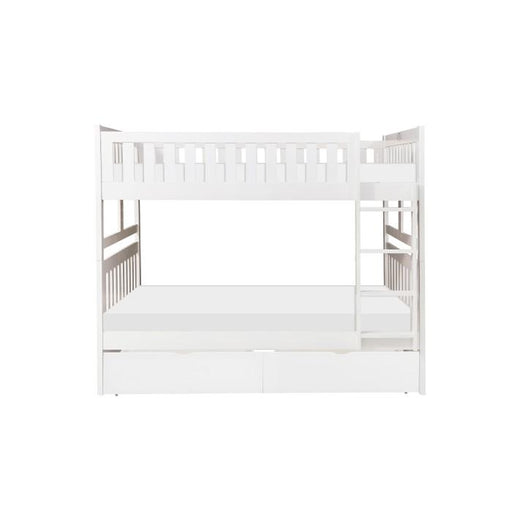 Homelegance Galen Full/Full Bunk Bed w/ Storage Boxes in White B2053FFW-1*T image