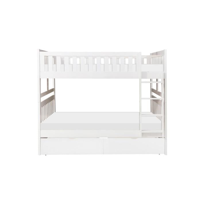 Homelegance Galen Full/Full Bunk Bed w/ Storage Boxes in White B2053FFW-1*T image