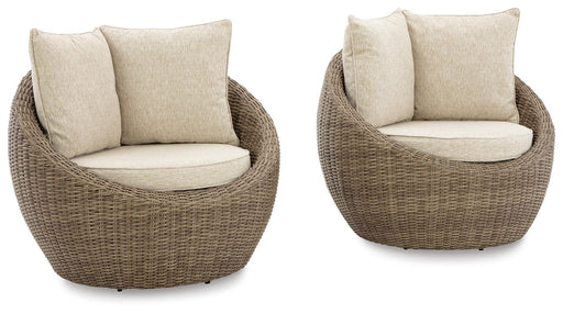Danson Swivel Lounge with Cushion (Set of 2) - Nick's Furniture (IL)