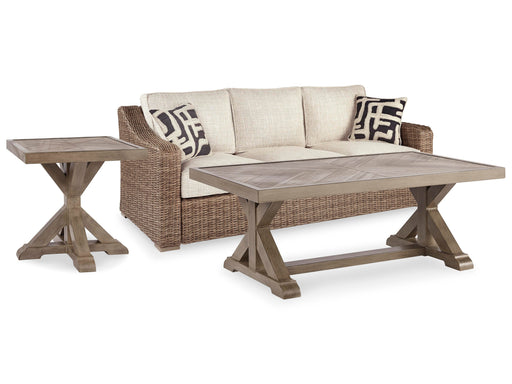Beachcroft Beachcroft Nuvella Sofa with Coffee and End Table - Nick's Furniture (IL)