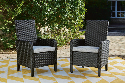 Beachcroft Outdoor Arm Chair with Cushion (Set of 2) - Nick's Furniture (IL)