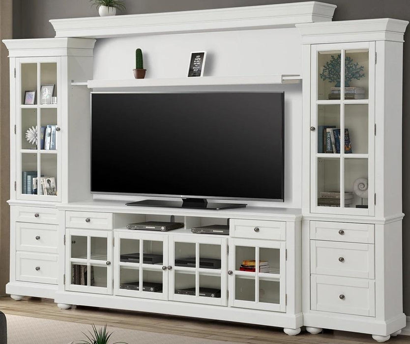 Parker House Cape Cod 4 Piece 76 in. TV Console in Vintage White