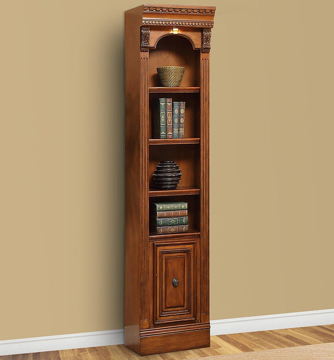 Parker House Huntington 3 Piece Inset Bookcase Wall in Vintage Pecan