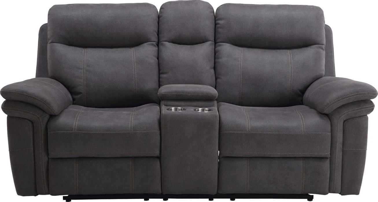 Parker House Mason Loveseat Dual Reclining Power with USB Charging Port and Power Hradrest in Charcoal