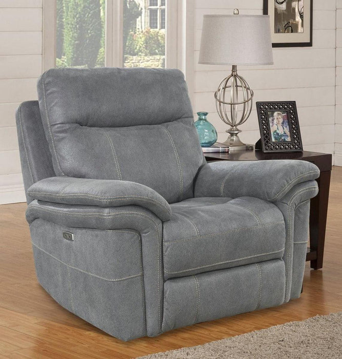 Parker House Mason Recliner Power with USB Charging Port and Power Hradrest in Carbon