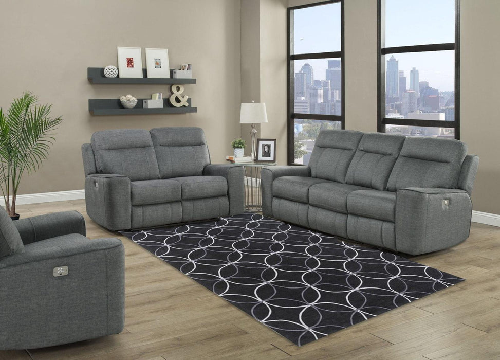 Parker House Parthenon Loveseat Dual Power with USB and Power Headrest in Titanium