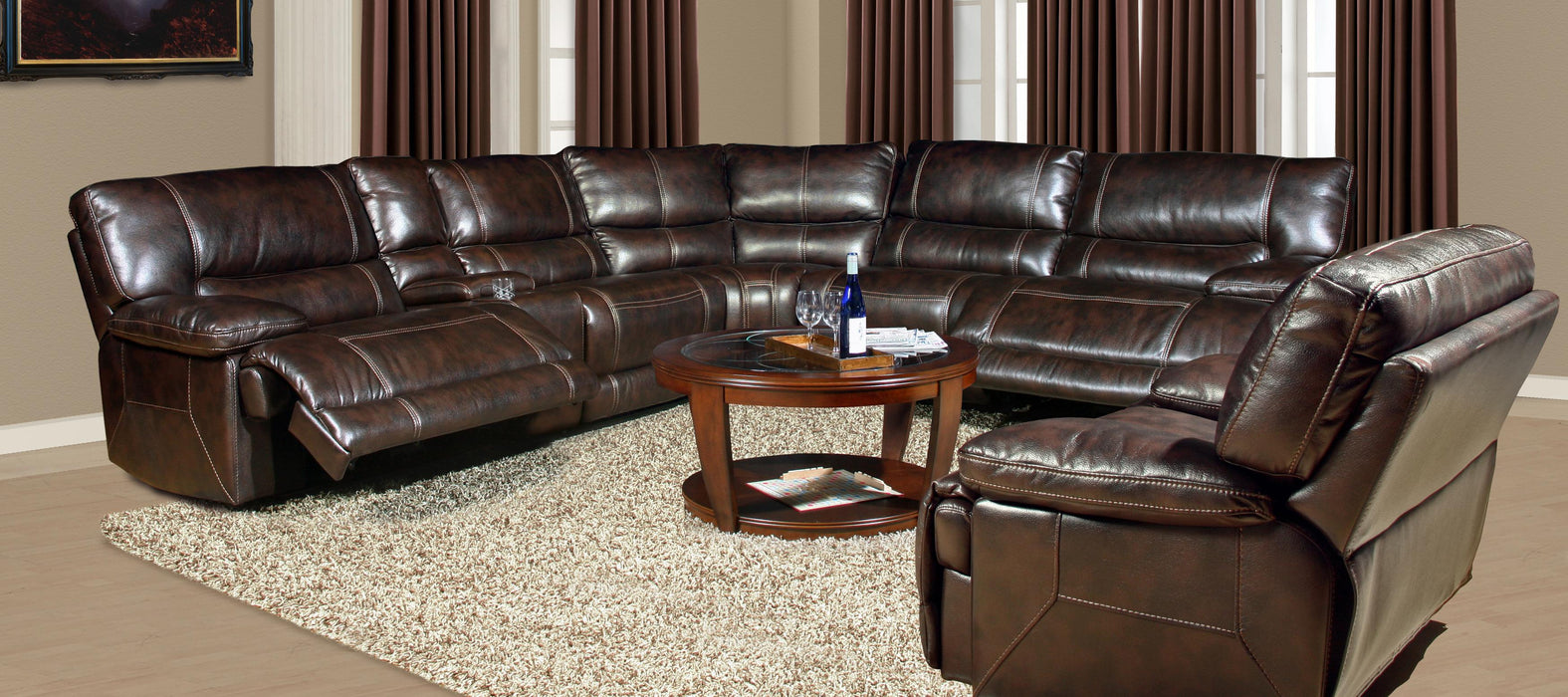 Parker House Pegasus Armless Chair Recliner in Nutmeg