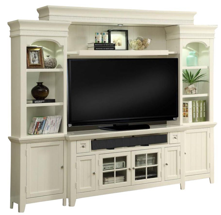 Parker House Tidewater 62" Console Entertainment Wall in Vintage White
