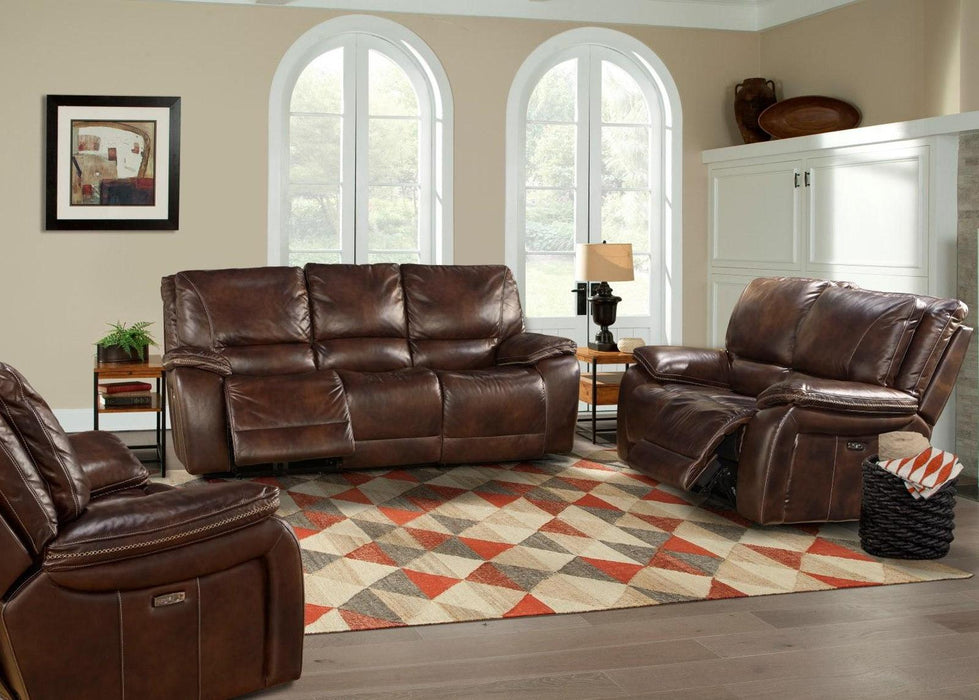 Parker House Vail Loveseat Dual PWR Reclining w/USB & PWR Headrest in Burnt Sienna