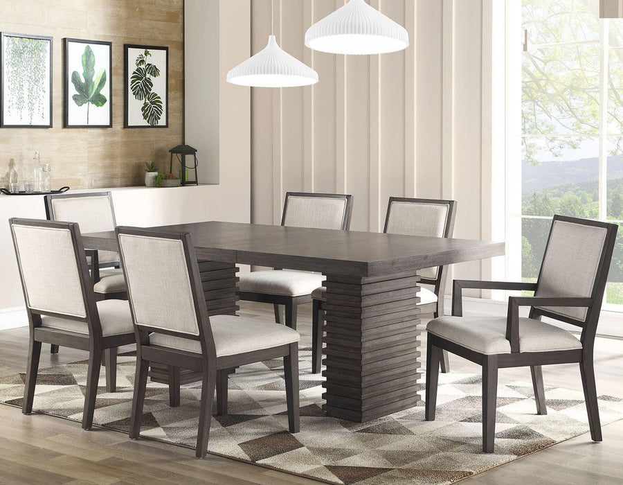 Steve Silver Mila Dining Table in Washed Grey