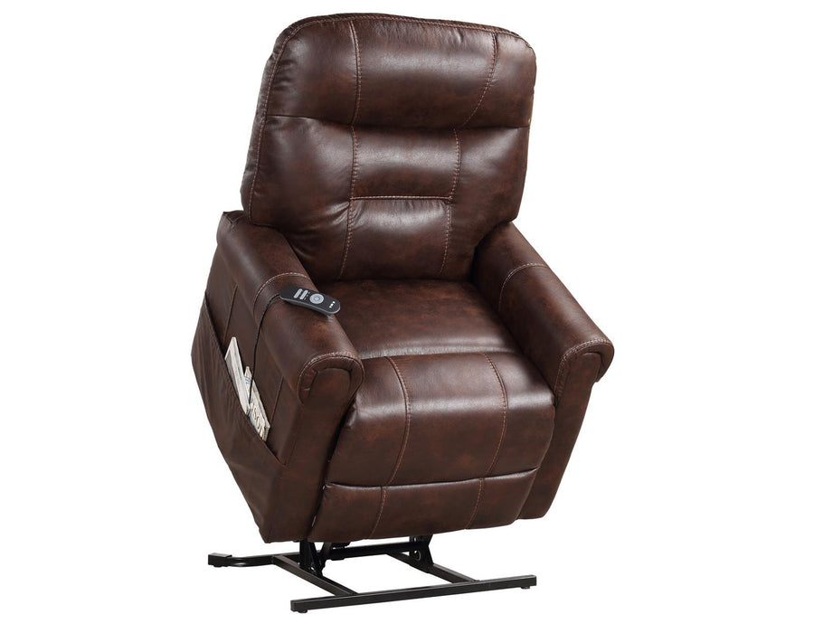 Steve Silver Ottawa Power Lift Chair with Heat and Massage in Walnut