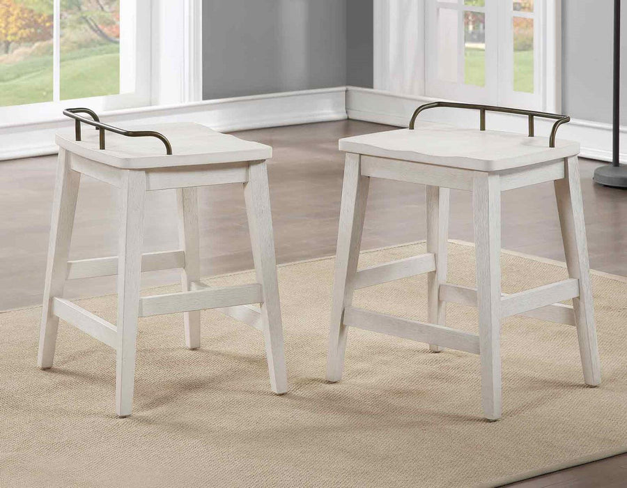 Steve Silver Pendleton Counter Stool in Ivory (Set of 2)