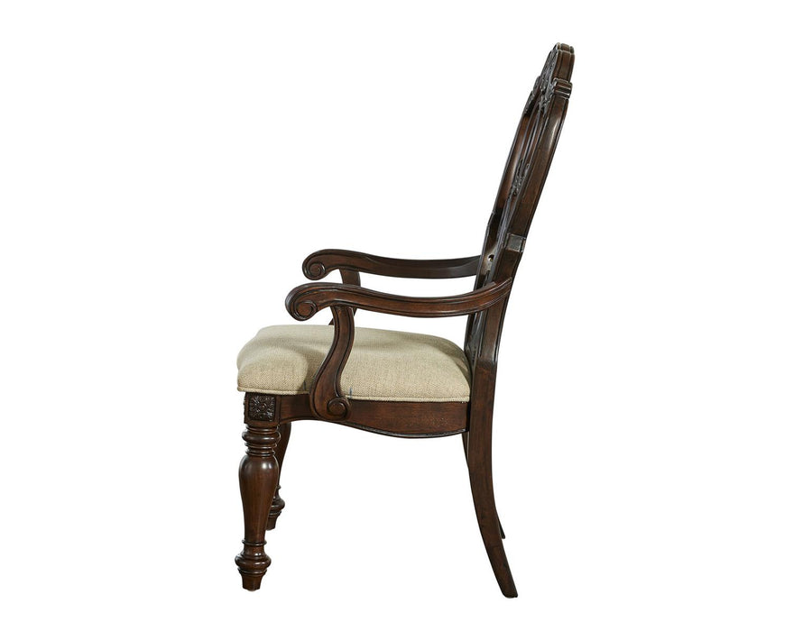 Steve Silver Royale Arm Chair in Brown Pecan (Set of 2)