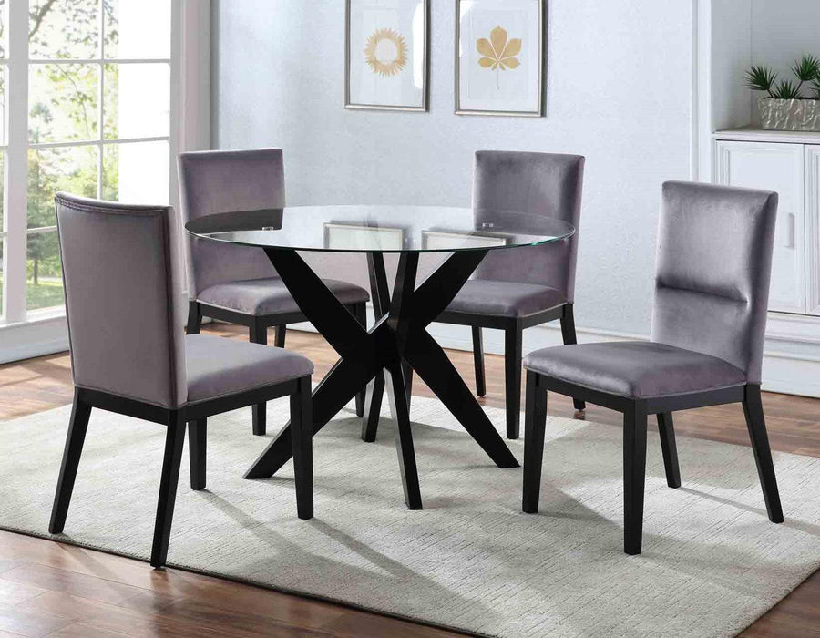 Steve Silver Amalie Round Dining Table in Black