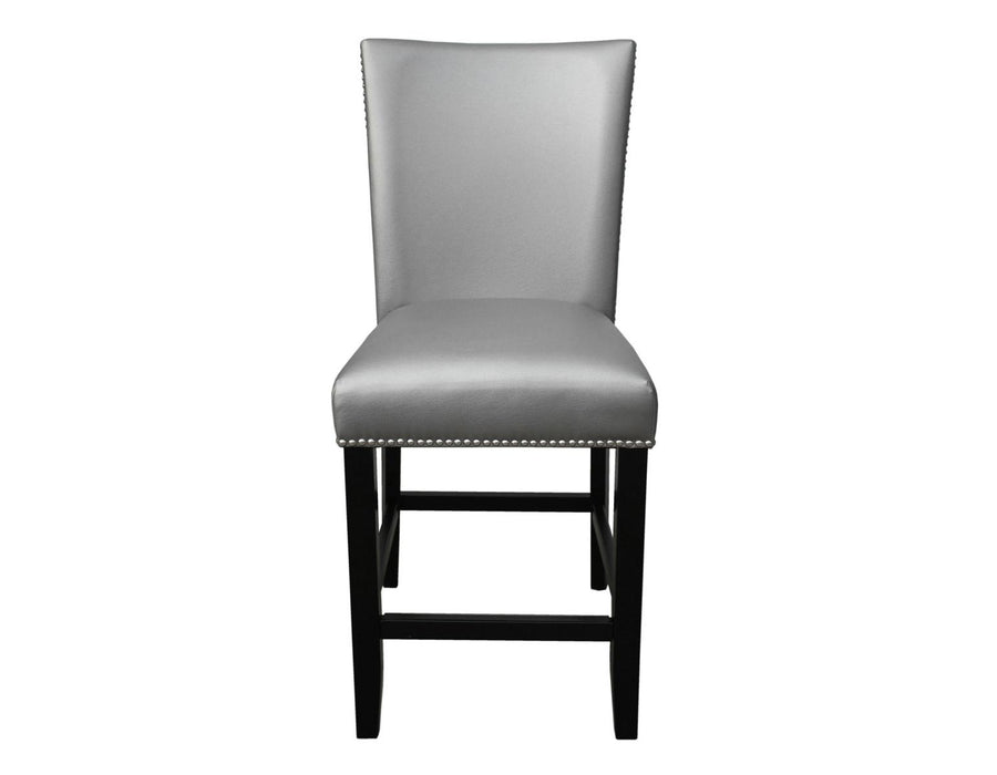 Steve Silver Camila Silver Counter Chair in Silver (Set of 2)