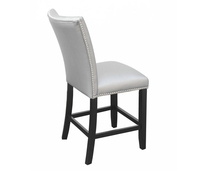 Steve Silver Camila Silver Counter Chair in Silver (Set of 2)