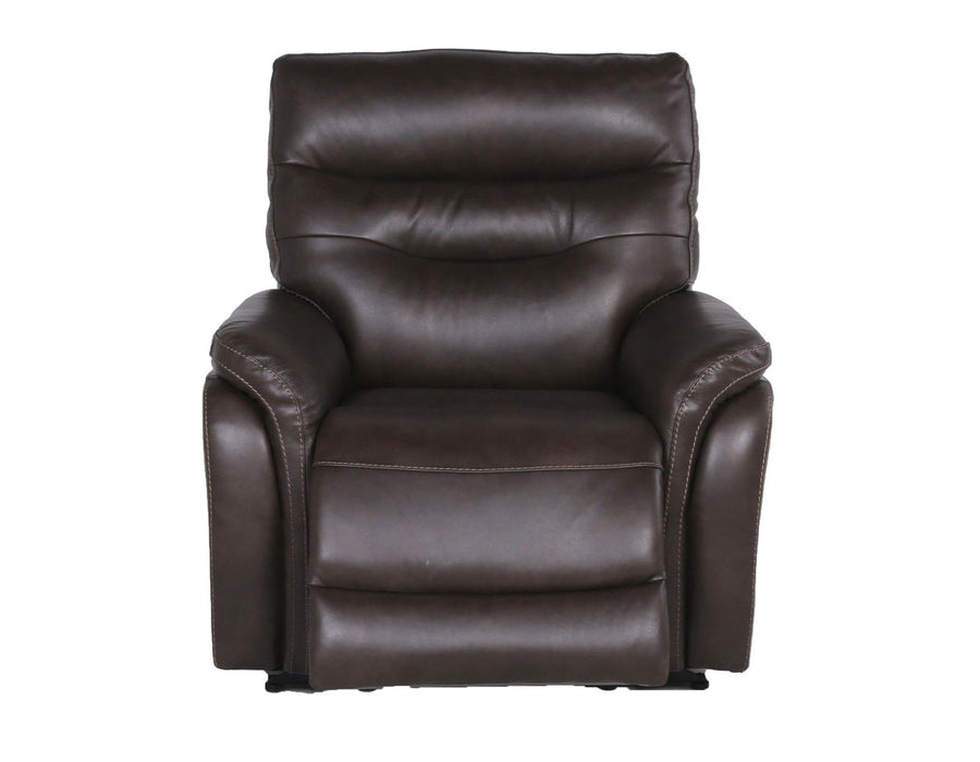 Steve Silver Fortuna Leather Dual Power Recliner in Coffee