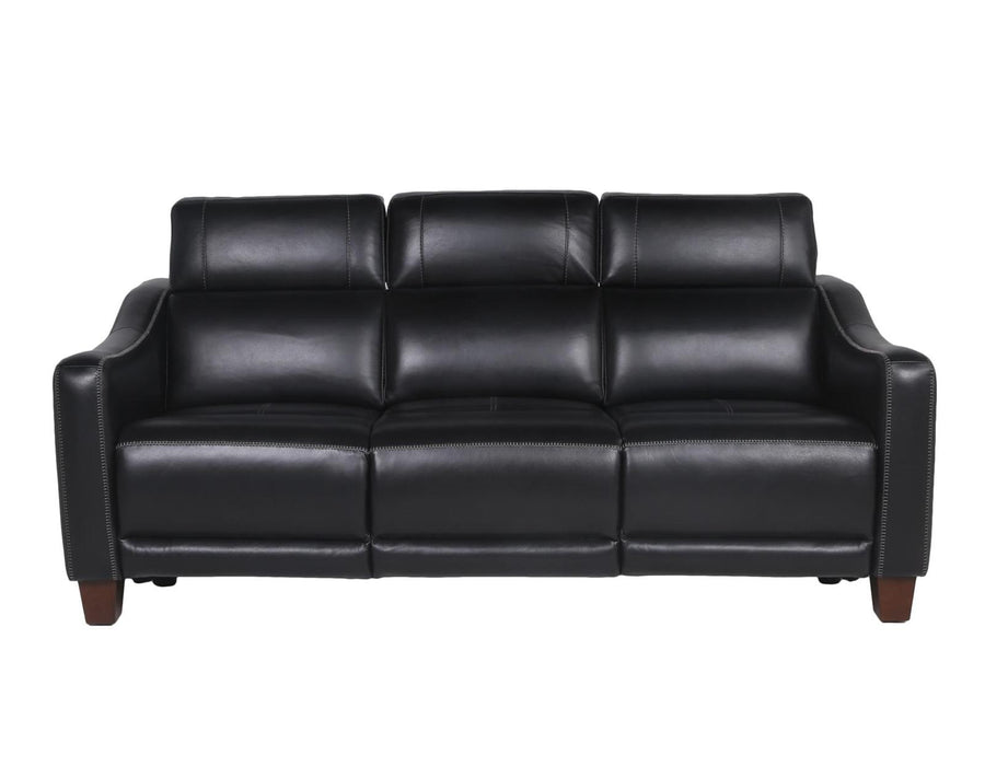 Steve Silver Giorno Dual Power Leather Sofa in Midnight