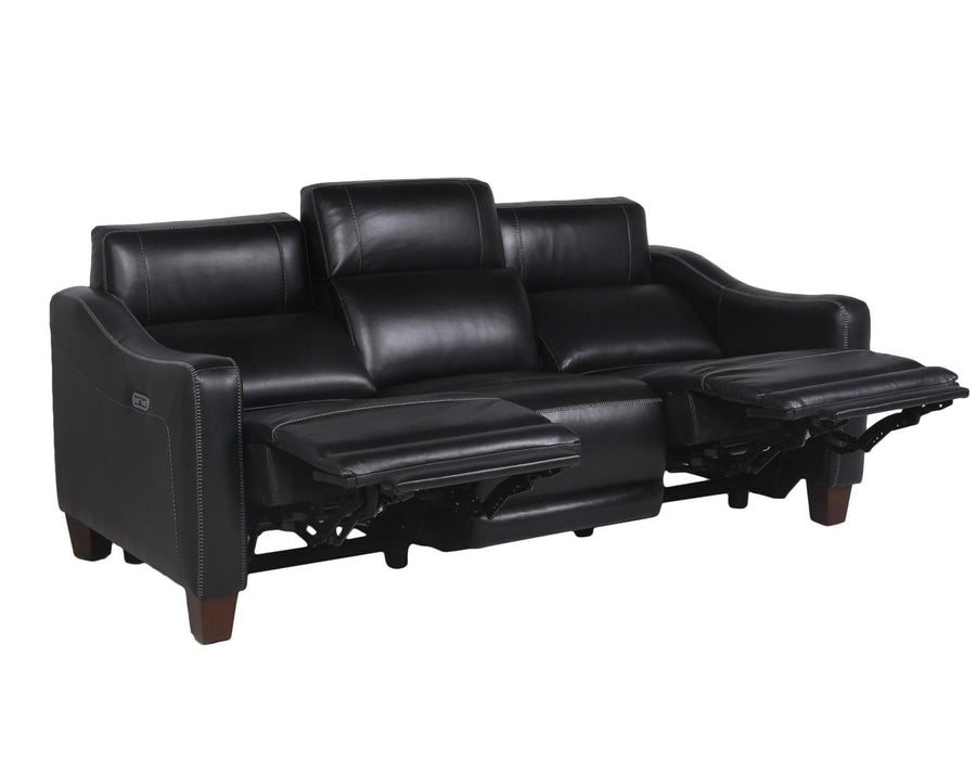 Steve Silver Giorno Dual Power Leather Sofa in Midnight