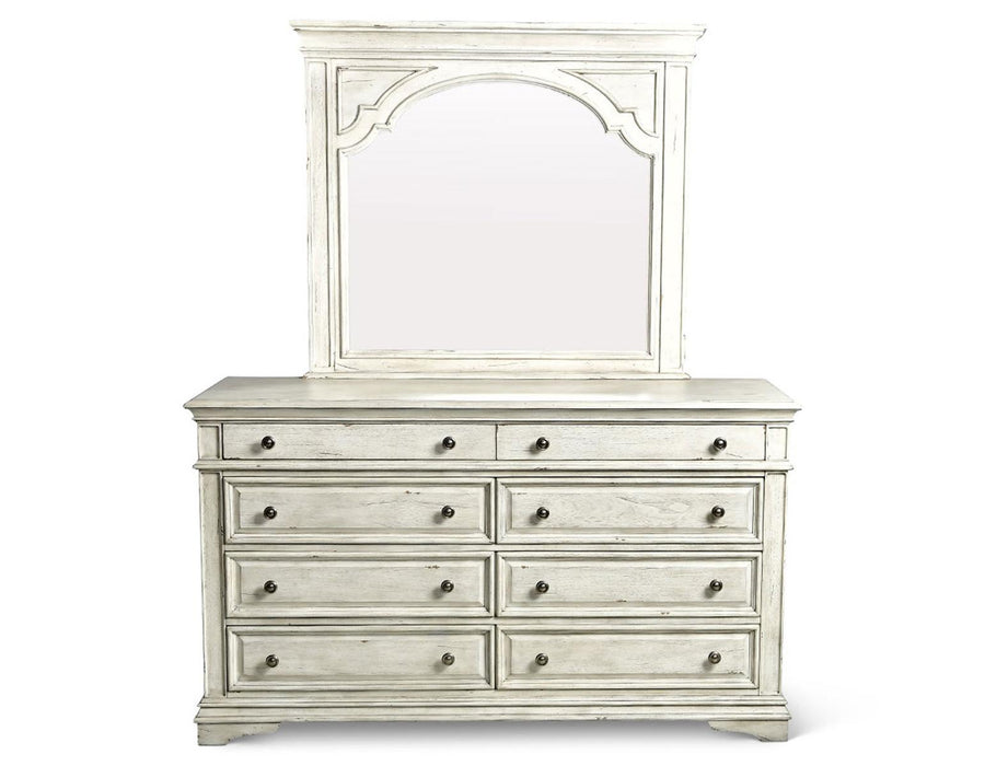 Steve Silver Highland Park 8 Drawer Dresser in Cathedral White Steve Silver Highland Park 8 Drawer Dresser in Cathedral White