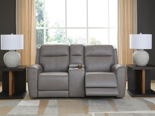 5Z-Comfort Power Reclining Loveseat with Console - Nick's Furniture (IL)