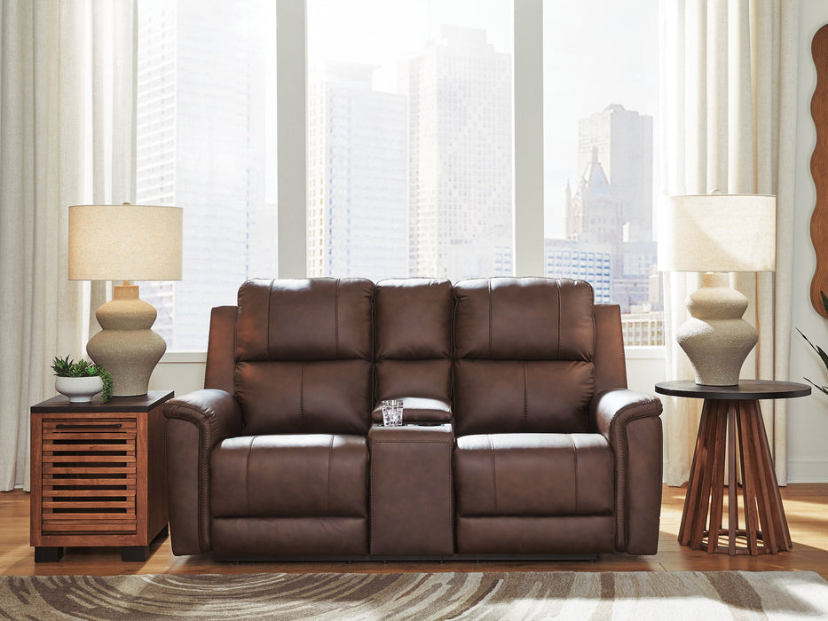 Bleckley Power Reclining Loveseat with Console - Nick's Furniture (IL)