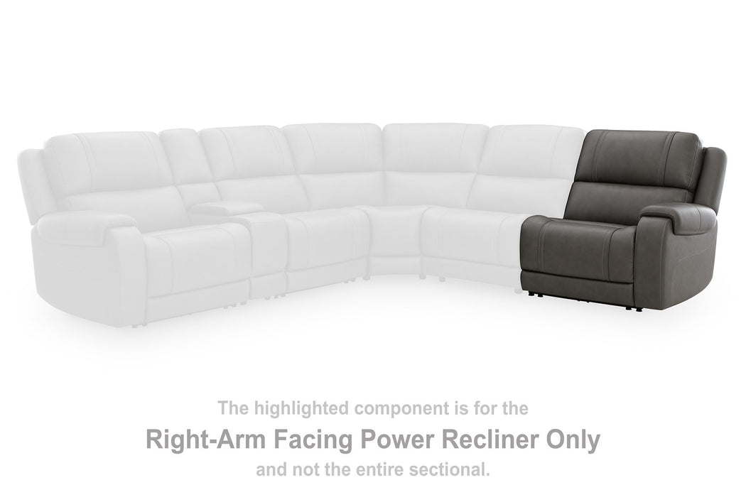 5Z - Pittson Power Sectional Reclining Sofa - Nick's Furniture (IL)