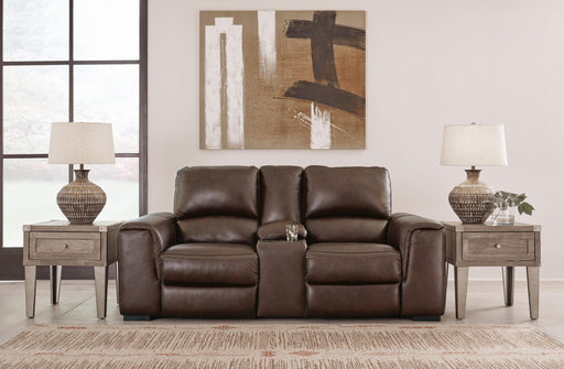 Alessandro Power Reclining Loveseat with Console - Nick's Furniture (IL)